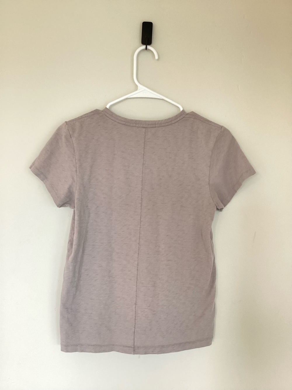rag & bone Womens Slubbed Tee - Grey Purple Lavender Mauve Cotton T Shirt Size M - Picture 3 of 12
